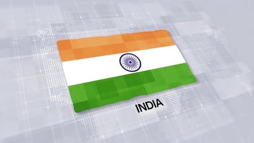 Flagge Indiens auf weißem Hintergrund