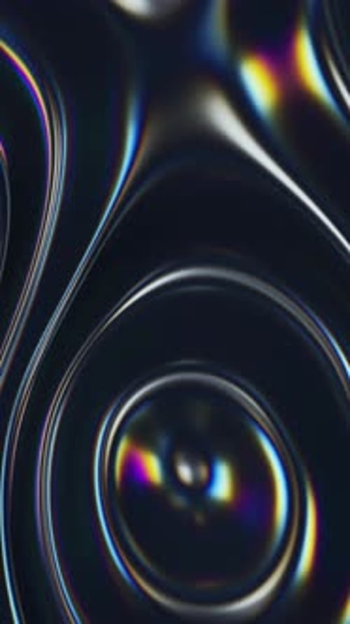 3d wavy surface. Abstract waving background with thin film effect.
