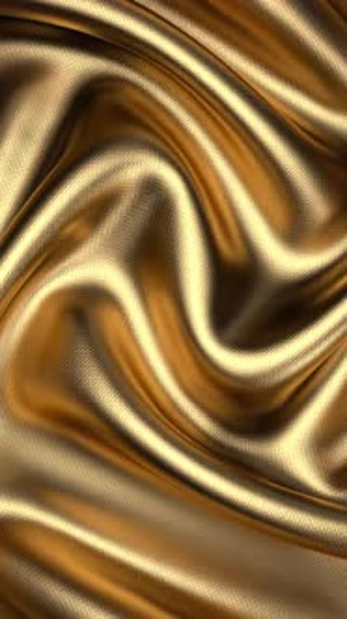 Golden Fluid Fabric Waving Background Loop