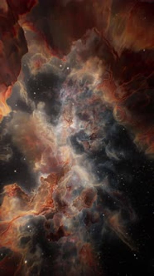 Abstract Cosmic Nebula Cloud Travel