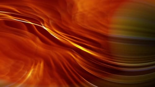 Abstract Fluid Motion Background with Flowing Golden Lines