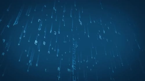 Digital Code Rain Falling Futuristic Loop Background