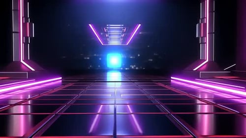 Futuristic Neon Corridor (1)