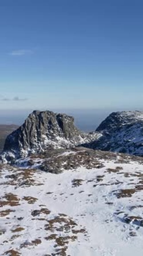Snow mountain landscape Vertical Video