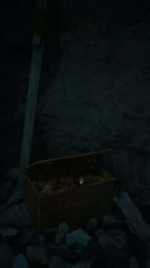 Hidden Treasure Chest Discovered in Dark Cave Filled with Ancient Gold
