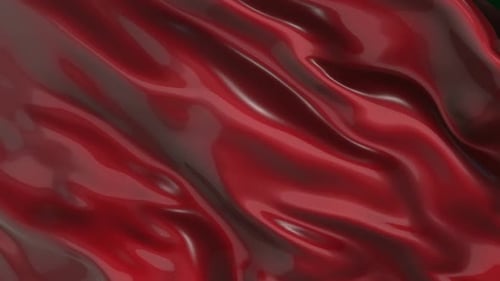Abstract Red Wavy Liquid Flowing Background