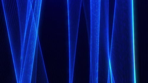 Abstract Blue Neon Light Trails Motion Background