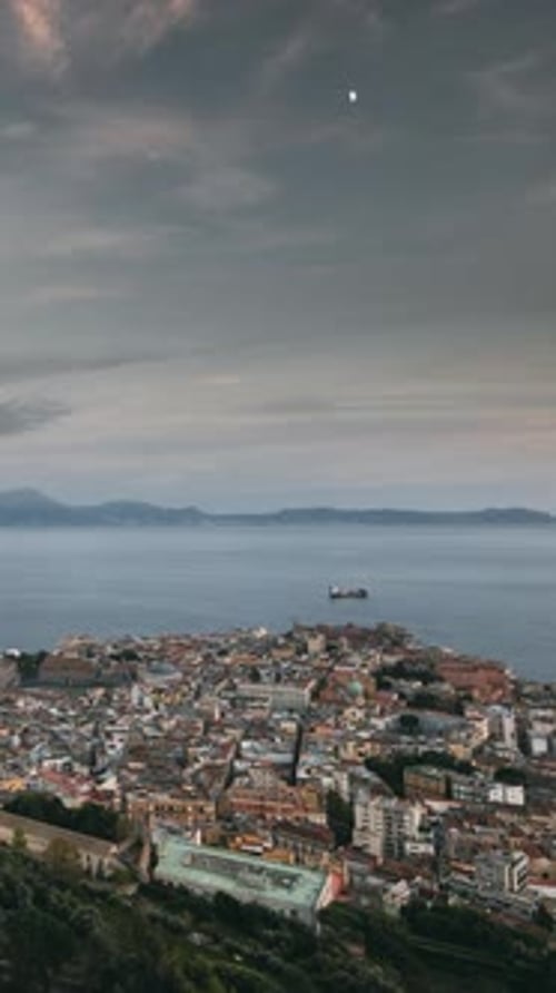 Naples Italy Top View Skyline