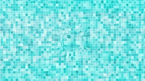 TopDown View of Sparkling Turquoise Pool
