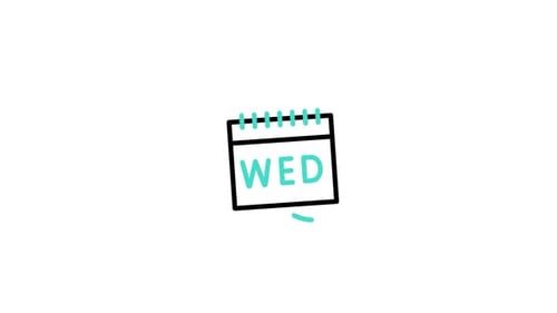Minimalist Calendar Icon Animation with Day of Week