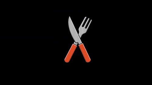 Animated Knife and Fork Crossing Icon