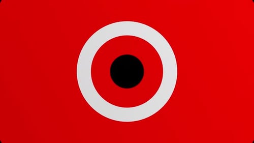 Red Geometric Circle Target Reveal Transition