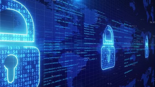 Concept de verrouillage par code et de sécurité réseau