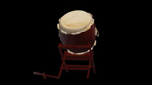 Ramadan Drum Playing Animation isolated 3D Render