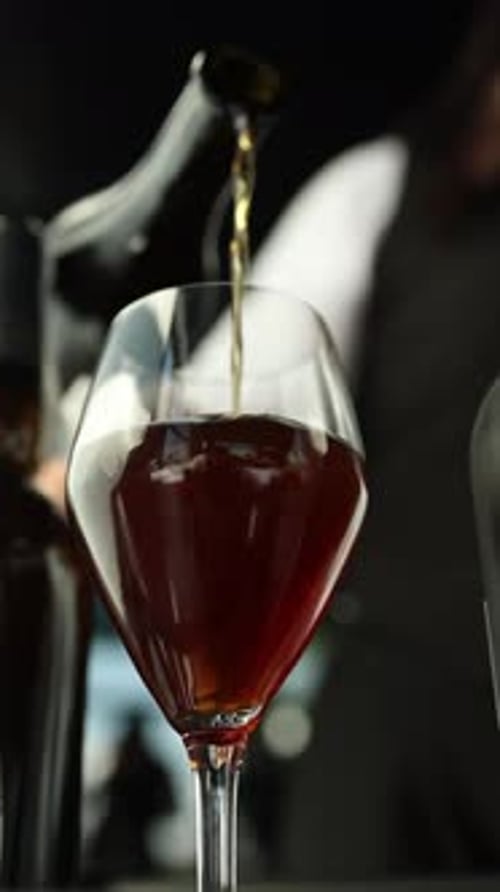 Vin dans un verre, gros plan
