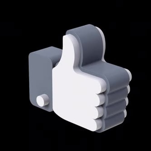 3D Thumbs Up Like Social Media Icon Animation