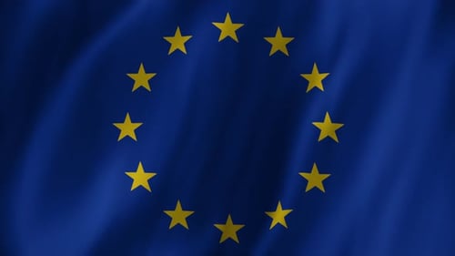 Animated Waving Flag of the European Union