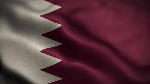 Bahrain Wavy Flag In The Wind