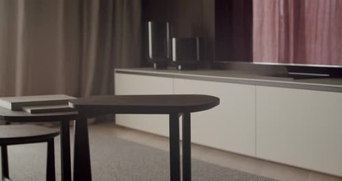 Modern Interior Design in Sleek Minimalist Living Room