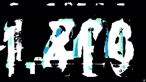 blue white strobe number fast overlay