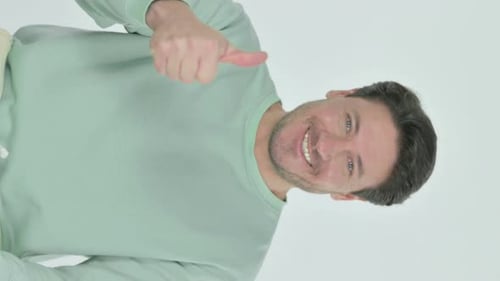 Happy Man Giving Thumbs Up Approval