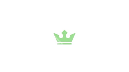 Animated Crown Icon Logo Reveal With Shimmer Effect