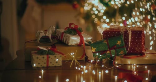 Holidays Background Christmas Decorations Close Up