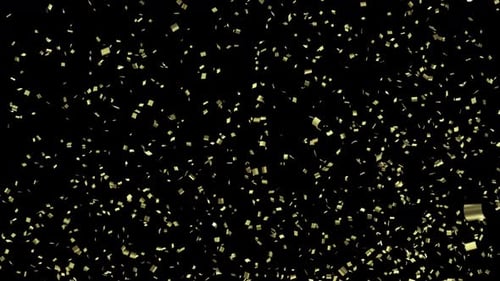 Golden Confetti Falling Celebration Overlay