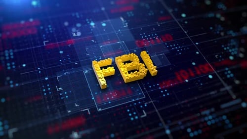 Pixeliertes Wort FBI