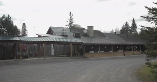Rustic wedding and event venue at Bean Town Ranch near Ottawa on a cool fall day.