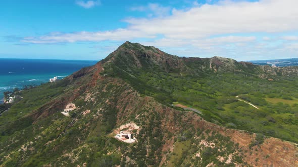 Diamond Head Volcanic cone crater Hawaii island of Oʻahu, United States ...