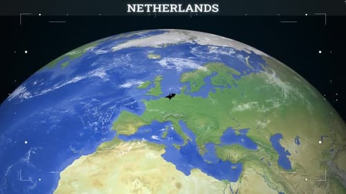 Netherlands Map From Earth