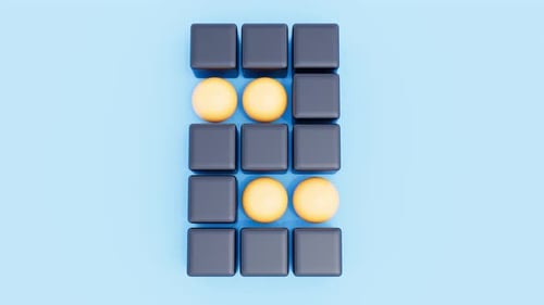 Count Number 0 to 9 Time 10 Seconds Cube Transform to Spheres