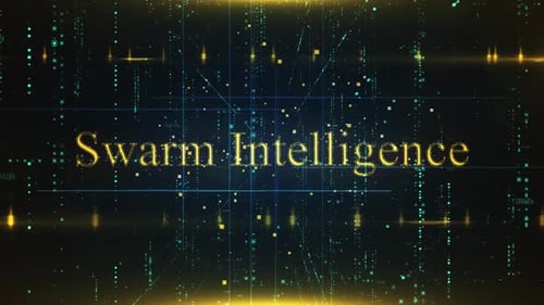 Swarm Intelligence Word On Technology Background