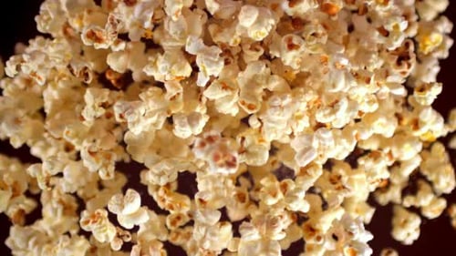 Super Slow Motion Popcorn Filmed on a Highspeed Camera at 1000 Fps