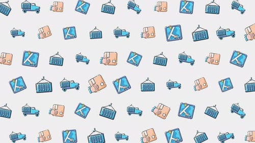 Logistics Delivery Shipping Transport Global Pattern