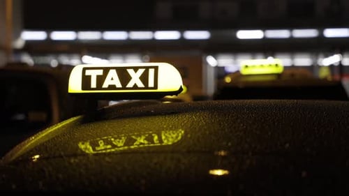 Night City Illuminated Taxi Sign Light