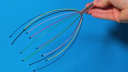 Scalp Massager for Home Close Up of Scalp Massaging Brush for Hair Growing Routine Anti Stress