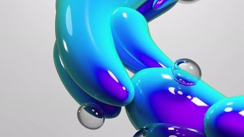 Animação líquida iridescente abstrata