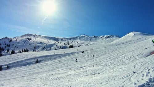 View of a winter holiday destination.