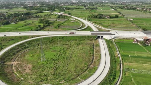 Elevated View of Klaten Expressway Ramps