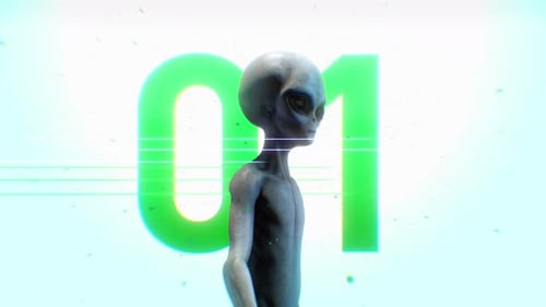 Alien White Infinity Countdown Number 01