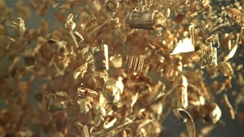 The Sawdust Flies Up and Down Filmed on a Highspeed Camera at 1000 Fps
