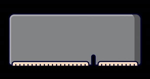 RAM memory computer animation. Computer RAM animation. Random access ...