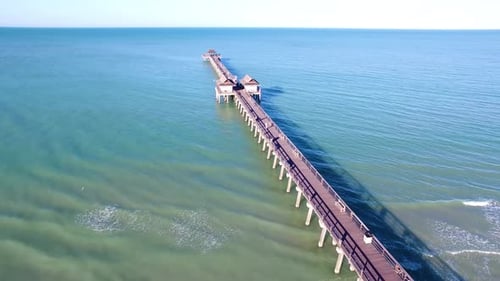 Naples Pier Flyover by Aerial Drone Above