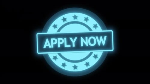 Glowing Apply Now Stamp Call to Action Animation