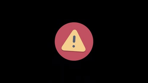 Animated Warning Alert Symbol Icon Animation