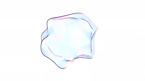Soap Bubble on White Transparent Background Able to Loop