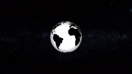 Earth Planet animation in space. 2142
