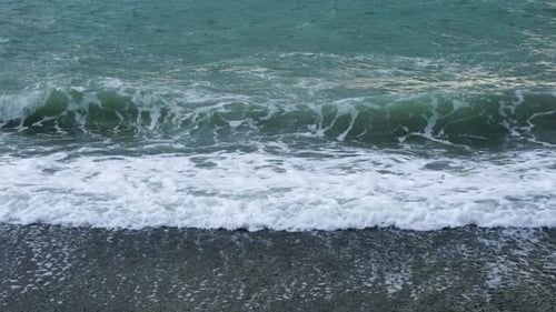 Sea Surf on the Pebbles Closeup Relax